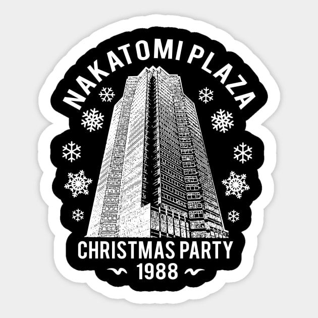 Nakatomi Plaza Shirt Sticker by Nikkyta